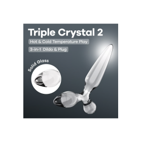 Gode en verre Triple Crystal 2 - Satisfyer