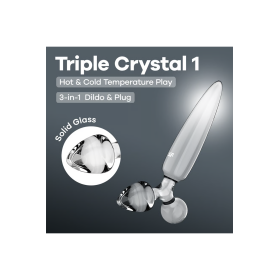 Gode en verre Triple Crystal 1 - Satisfyer