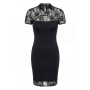 Robe courte col dentelle Athéna 