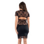 Robe courte col dentelle Athéna 