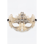Masque vénitien Ornella rigide doré avec strass - HMJ-031B