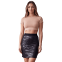 Jupe longue noire imprimé zébré Emma - LSS2-LBLK