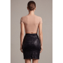Jupe longue noire imprimé zébré Emma - LSS2-LBLK
