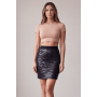 Jupe longue noire imprimé zébré Emma - LSS2-LBLK