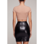Jupe sexy longue noire wetlook Inaya - LSL4-LBLK