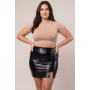 Jupe sexy longue noire wetlook Inaya - LSL4-LBLK