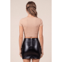 Jupe sexy courte noire wetlook Alessia - LSL4-SBLK
