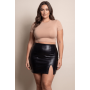 Jupe sexy courte noire wetlook Alessia - LSL4-SBLK