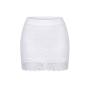 Jupe courte blanche Camélia - LSK2-SWHT