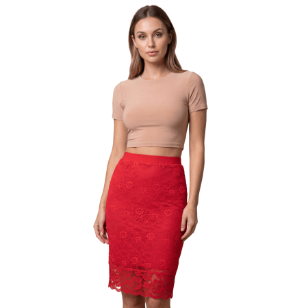 Jupe longue rouge Catalina - LSK2-LRED