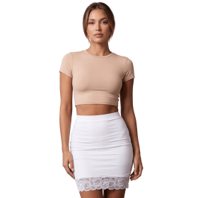 Jupe longue blanche Maria - LSK1-LWHT