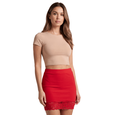 Jupe courte rouge Marina - LSK1-SRED