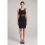 Robe sensuelle et habillée avec maille transparente noire