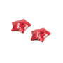 Paire de cache tétons adhésifs étoile pailletée sequin rouge 