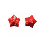 Paire de cache tétons adhésifs étoile pailletée sequin rouge 