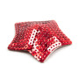 Paire de cache tétons adhésifs étoile pailletée sequin rouge 