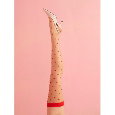 Love booster Bas 15 DEN - Rouge et poudre
