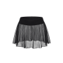 Mini jupe noire en résille transparente Stella - LSN3