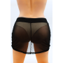 Jupe noire en résille transparente Maya - LSN1