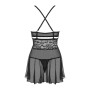 838-BAB-1 babydoll - Noir