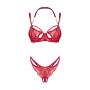 Matildea ensemble lingerie ouvert rouge