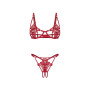 Luise Sublim ensemble ouvert 2 pièces - Rouge