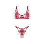 Luise Sublim ensemble ouvert 2 pièces - Rouge