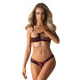 Tulia Ensemble ouvert 2 pcs - Noir et Fuchsia