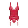 Cupide Desir corset et string - Rouge
