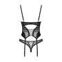 Lune Bellis corset et string - Noirs