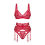 Cupide Desir ensemble 3 pièces - Rouge