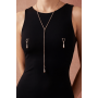 bijoux de corps, pinces de seins goutte et tour de cou chainette