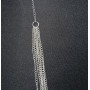 Bijou Tour de cou avec chaines de corps argenté 