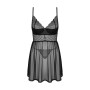 Chemeris babydoll et String - Noire