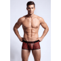 Boxer en résille imprimé léopard rouge 