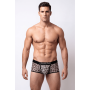 Boxer en résille imprimé léopard gris 