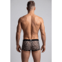 Boxer en résille imprimé léopard gris 