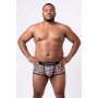 Boxer en résille imprimé léopard gris 