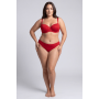Culotte rouge en dentelle avec nœud en satin - PF09LRED
