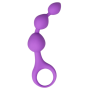 Chapelet anal 3 boules violet silicone 15 cm Pocket Pleasure  1 dosette lubrifiant