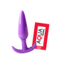Plug anal violet souple base évasée Pocket Pleasure 1 dosette lubrifiant