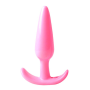 Plug anal rose souple base évasée Pocket Pleasure  1 dosette lubrifiant