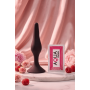 Plug Anal Noir en Silicone avec Ventouse Taille L 12,7 cm Pocket Pleasure  1 dosette de lubrifiant