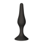 Plug Anal Noir en Silicone avec Ventouse Taille M 11,3 cm Pocket Pleasure  1 dosette de lubrifiant