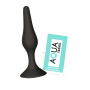Plug Anal Noir en Silicone avec Ventouse Taille M 11,3 cm Pocket Pleasure  1 dosette de lubrifiant