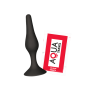 Plug Anal Noir en Silicone avec Ventouse Taille S 10,5 cm Pocket Pleasure  1 dosette de lubrifiant