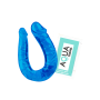 Double Dong Flexible Bleu — Pocket Pleasure