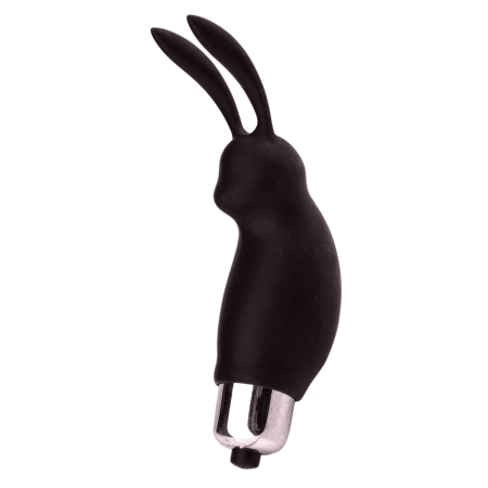 Mini Stimulateur Clitoridien Lapin Noir  1 dosette lubrifiant — Pocket Pleasure