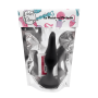 Plug Anal Noir en Silicone avec Ventouse Taille XL 15 cm Pocket Pleasure  1 dosette de lubrifiant