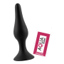 Plug Anal Noir en Silicone avec Ventouse Taille XL 15 cm Pocket Pleasure  1 dosette de lubrifiant